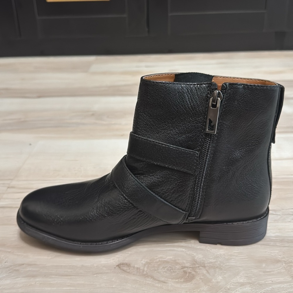 Franco Sarto Mirani Black Leather Moto Ankle Boots Women’s 7.5 - Picture 5 of 9